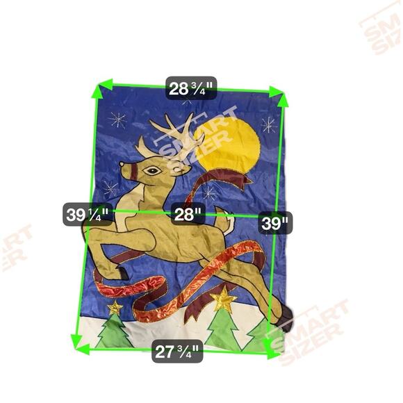 VTG Santa Reindeer Double-Sided Flag 27x39 Christmas Yard Holiday Decor READ - Picture 6 of 6